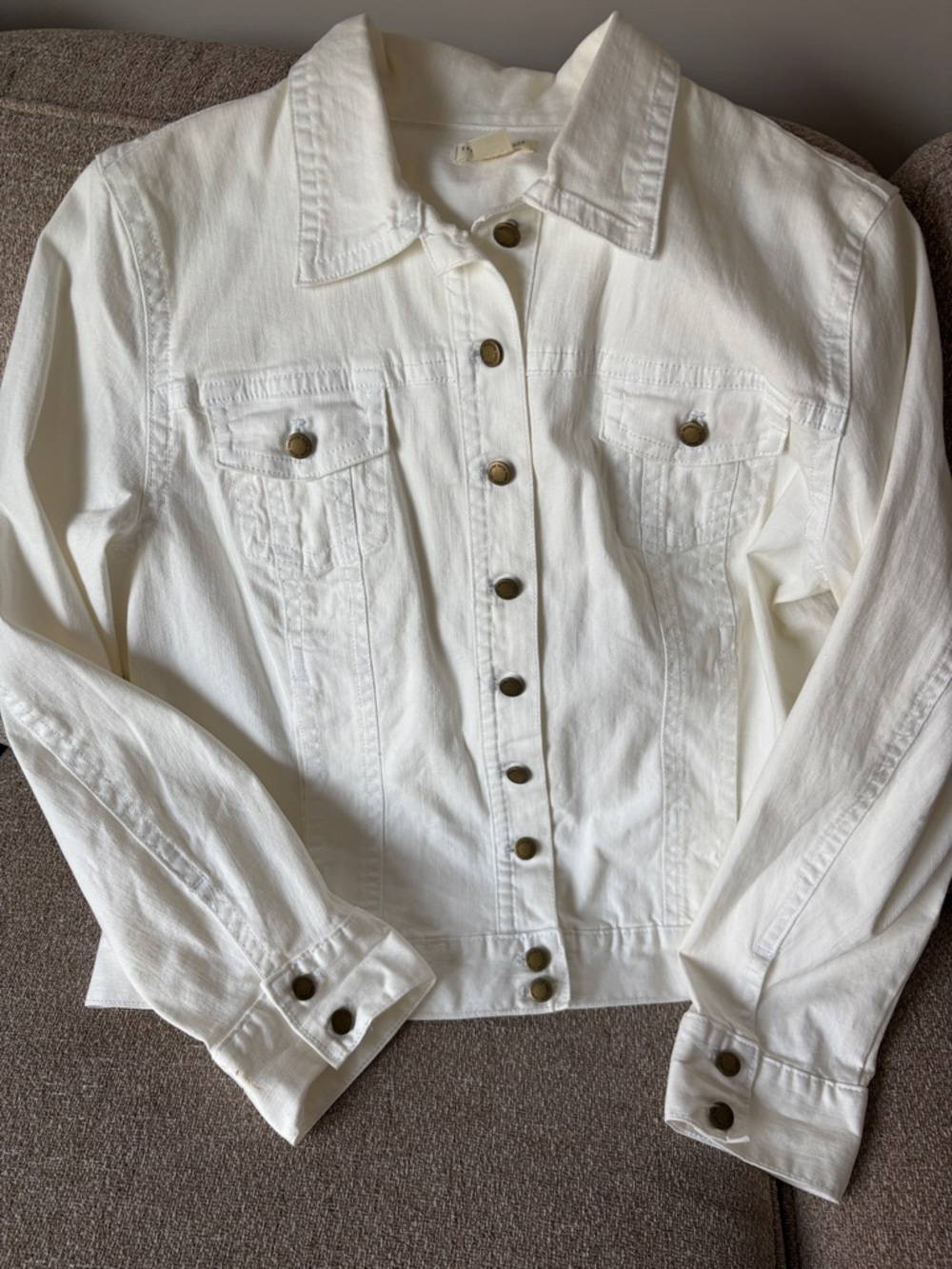 Coldwater Creek Women's Off-White Denim Jacket